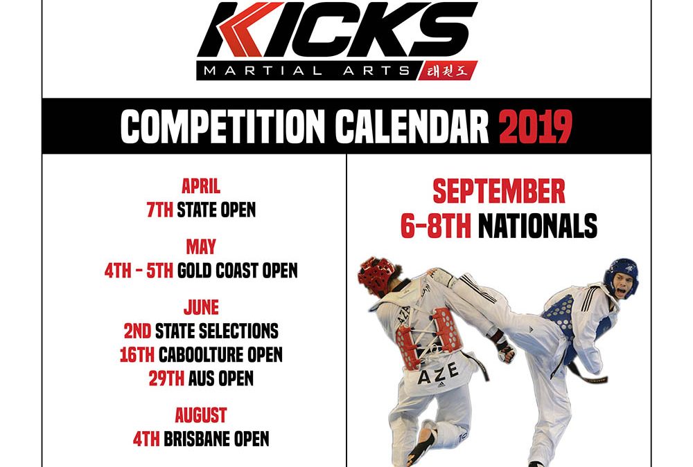 Taekwondo tournaments for 2019