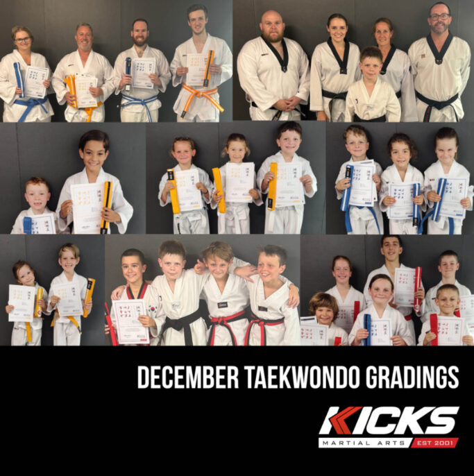 DECEMBER TAEKWONDO GRADINGS