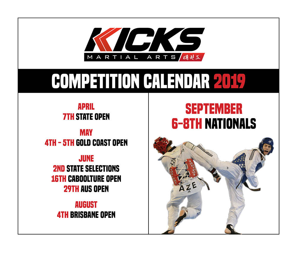 comp calendar 2019